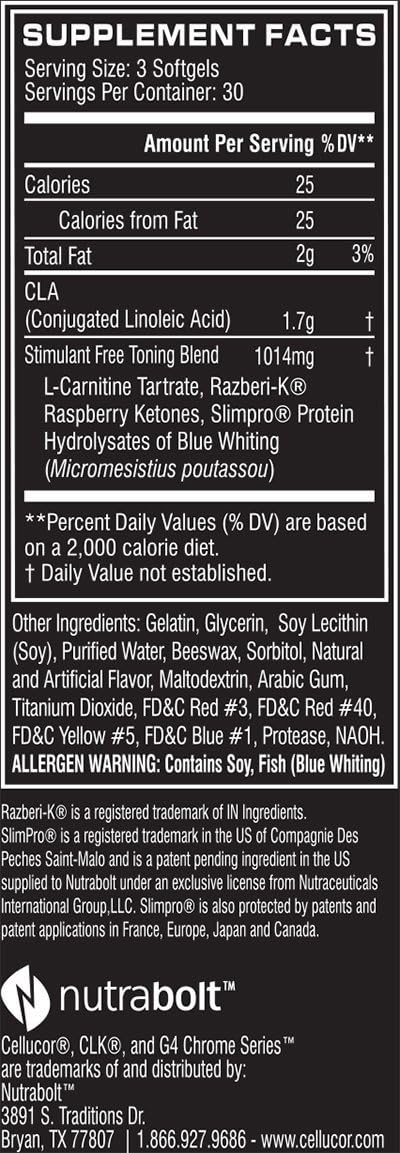 Cellucor CLK Fat Burner for Weight Loss with CLA, Conjugated Linoleic Acid, Raspberry Ketones, L-Carnitine, 90 Softgels: Health & Personal Care