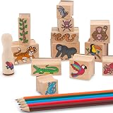 Melissa & Doug Stamp-a-Scene Rainforest Arts & Crafts Stamp Set 4+ view 3