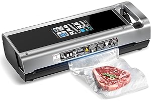Vacuum Sealer Machine for Food, One-Touch Open Lid, Detachable & Easy to Clean, Vertical Placement Saves Space, Powerful Suct