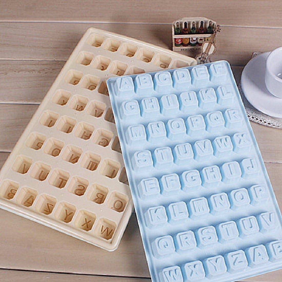 Diy Kitchen Chocolate Tool Continous 48 Letter Mold Ice Tools Chocolate Ice Mould Color Random Diy Lovely Freeze Bar