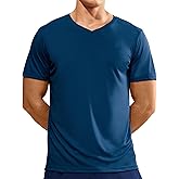 Haimont Men's V Neck Athletic T Shirts Lightweight Gym Workout Running Short Sleeve Tee Shirts Moisture Wicking UV Protection