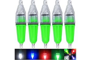 JSHANMEI Underwater Fishing Light, Deep Drop LED Fishing Light Waterproof Flashing Night Fishing Light Attractants Bait Lure Lamp Tools for Attracting Bait Lures 6.7inch 4.7inch