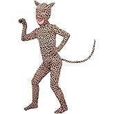 ATHX Kids Halloween Animal Bodysuit Costume Child Stretch Tiger Leopard Cheetah Animal Print Body Suit Alien Skin Suit
