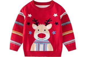 IOGONENV Ugly Christmas Sweater for Girls Funny Xmas Knit Pullover Shirts Kids Child Holiday Jumper Tops Outfit 2-14 Years