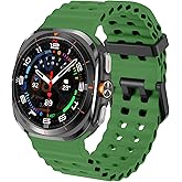 DEALELE Bands Compatible with Samsung Galaxy Watch Ultra 47mm (2025/2024), Soft Breathable Ocean Silicone Sports Replacement Strap for Galaxy Watch Ultra 2 / Ultra 47mm Women Men