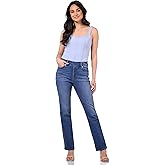 Rekucci Women's Secret Figure Premium Lux Denim Straight Leg Pull-On Jean