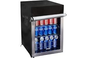 Bitubi Upright Freezers Cover,Outdoor Beverage Refrigerator Cover,â€“ Waterproof, Dustproof, Sun-Proof, 20" W x 20" D x 33" H. Suitable for most 3.2 Cu.ft Beer or Wine Mini Fridge (Black)
