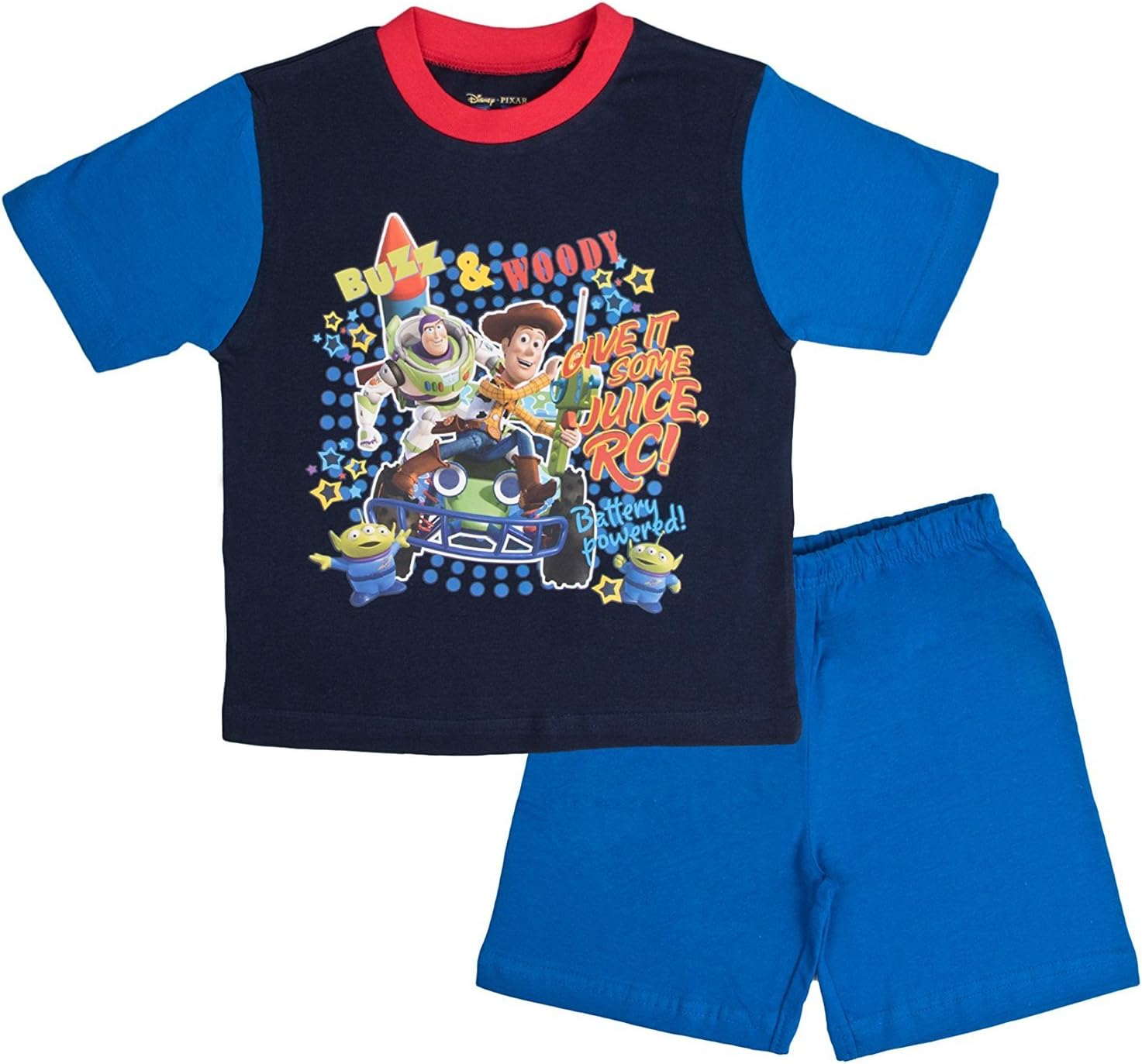 Buzz Lightyear Toy Story Boys Pjs Short Pyjamas Sleepewear Nightwear Size 12 Months to 4 Years