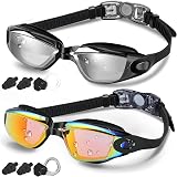 COOLOO Swimming Goggles 2 Pack Anti-Fog UV Protection No Leaks Adults Kids 8+