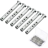 Zonon 6 Pack 4 Hole Die Cast T Shaped Pivot Bar Mental Window Pivot Bar | 3 Inches window pivot bar Replaces Worn Pivot Bars, Sturdy Hardware for Window Repair Projects