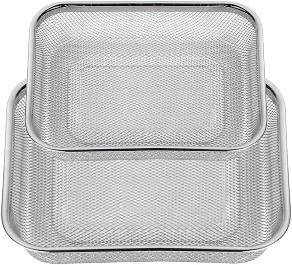 Space Home Set of 2 Stainless Steel Fine Mesh Strainer Kitchen Colander Strainer