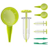 8 Pack Seeder Seed Planter Tool Set, Seed Dispenser, Garden Dibber &amp; Widger | Gardening Kit for Small Seeds Sower, Flower &amp; Vegetable Sowing, Indoor Outdoor Planting and Seedling Transplanting