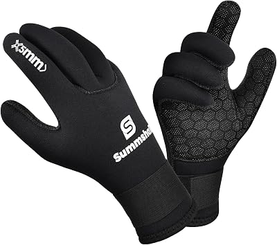 Summshall 5mm Neoprene Gloves Water Resistant Warm Anti-Slip for Men Women