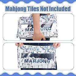Sanwuta Empty Mahjong Tile Bag, Clear Mahjong Case