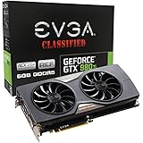 EVGA GeForce GTX 980 Ti 6GB CLASSIFIED GAMING ACX 2.0+, Whisper Silent Cooling Graphic Card 06G-P4-4997-KR