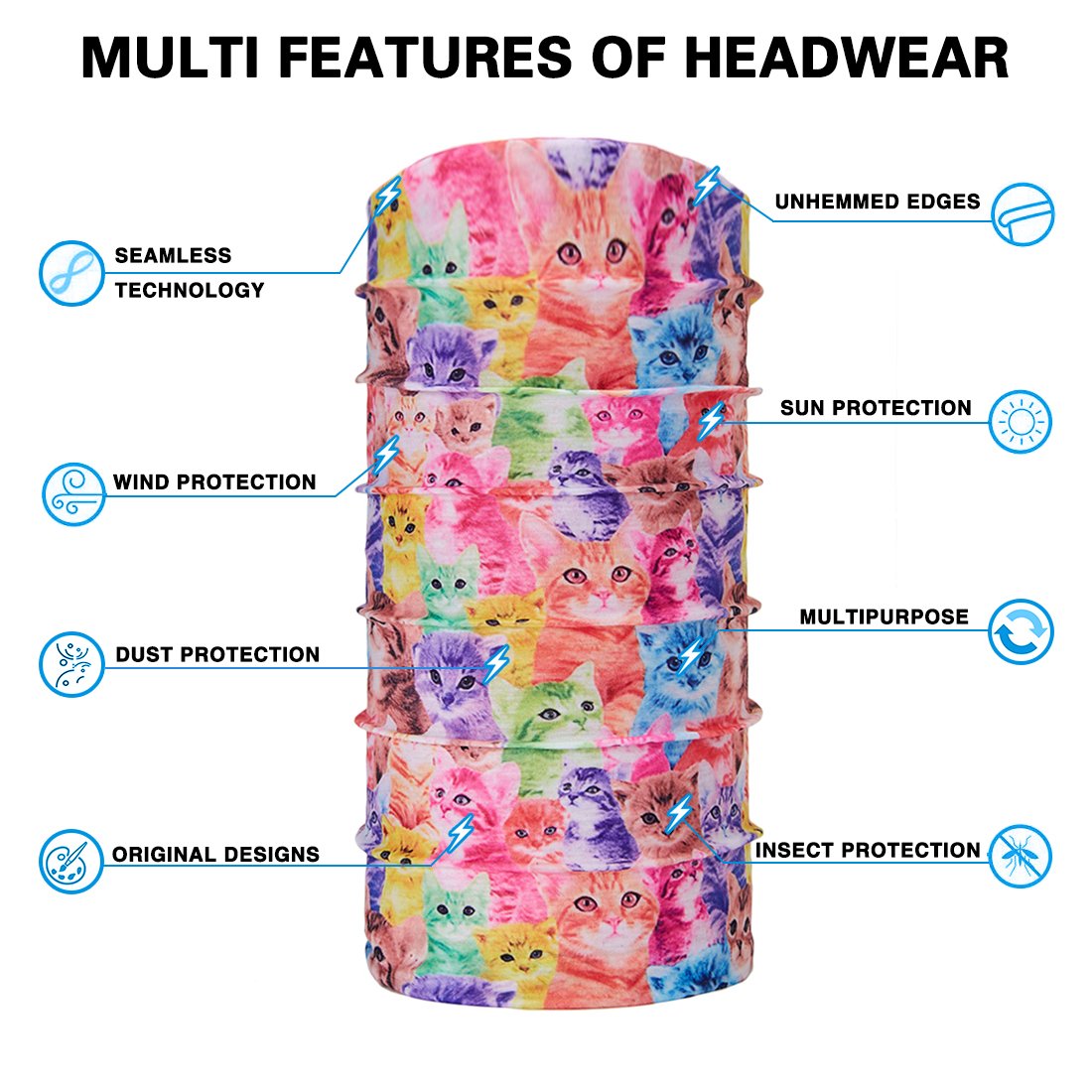 TUONROAD Schlauchtuch Baumwolle Multifunktionstuch Vielseitig Motorradmaske Gesichtsmaske SchweißBand Multifunktionstuch Bandana Tuch