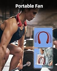 Neck Fan, Personal Fan with LED Display, USB-C