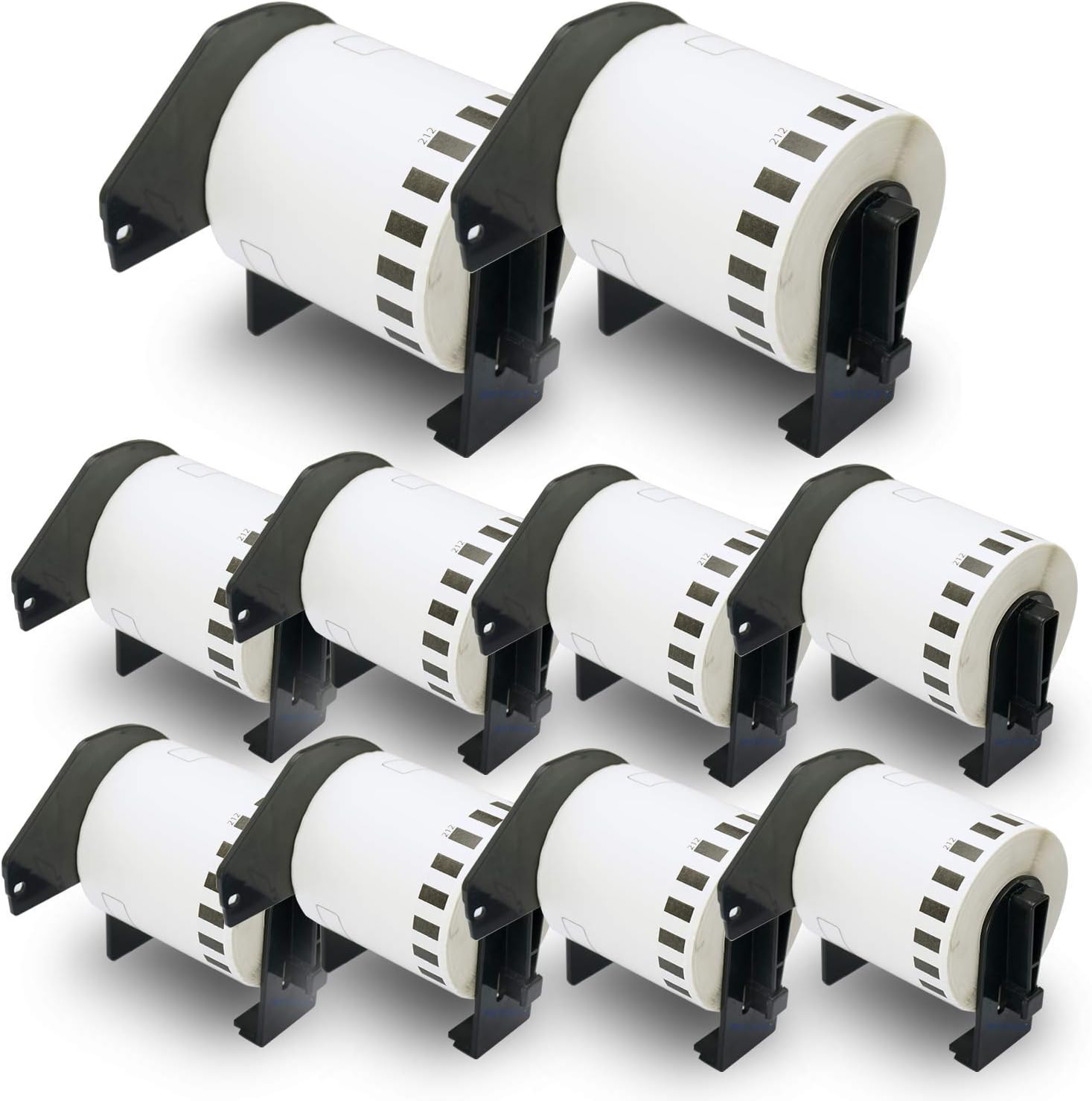 BETCKEY - Compatible DK-2212 Continuous Matte Film 2-3/7" x 50' Replacement Labels, 10 Rolls Compatible with Brother QL Label Printers : Office Products