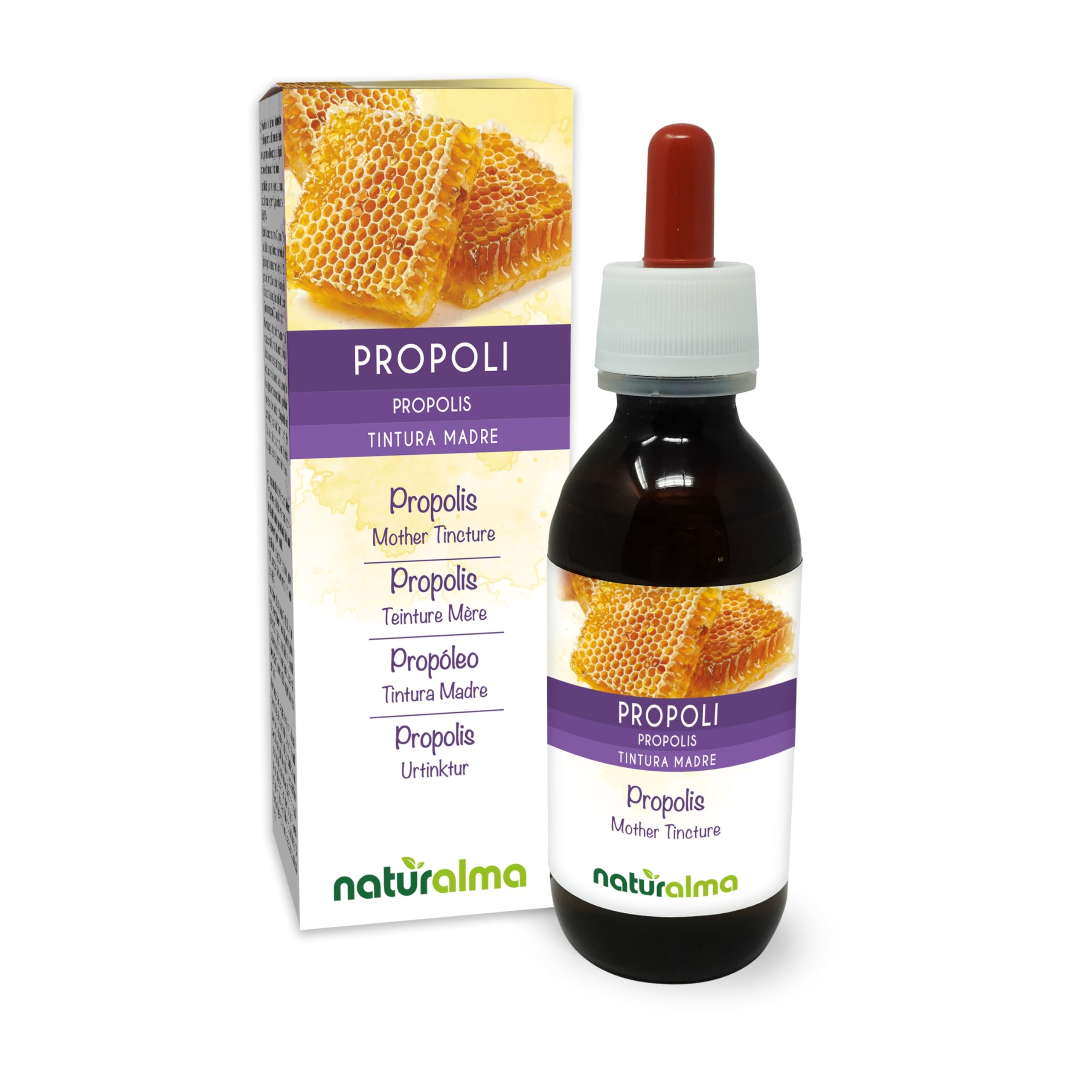 Propolis (Propolis) Resin Alcohol-Free Mother Tincture Naturalma - Liquid Extract Drops 100 ml - Food Supplement