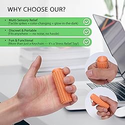 1PC Little Ouchies Fidget Keychain for Adults,Spiky