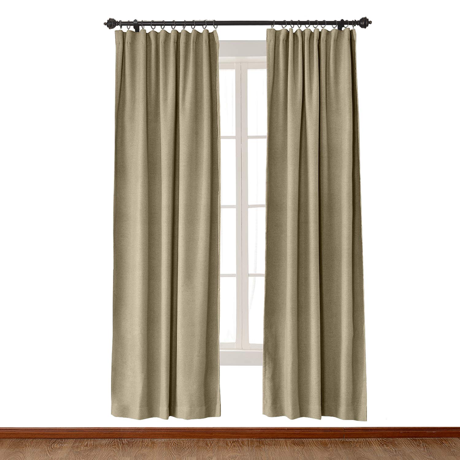 Buy Extra Wide Heavyweight Luxury Faux Linen Curtain 120 W X 96 L