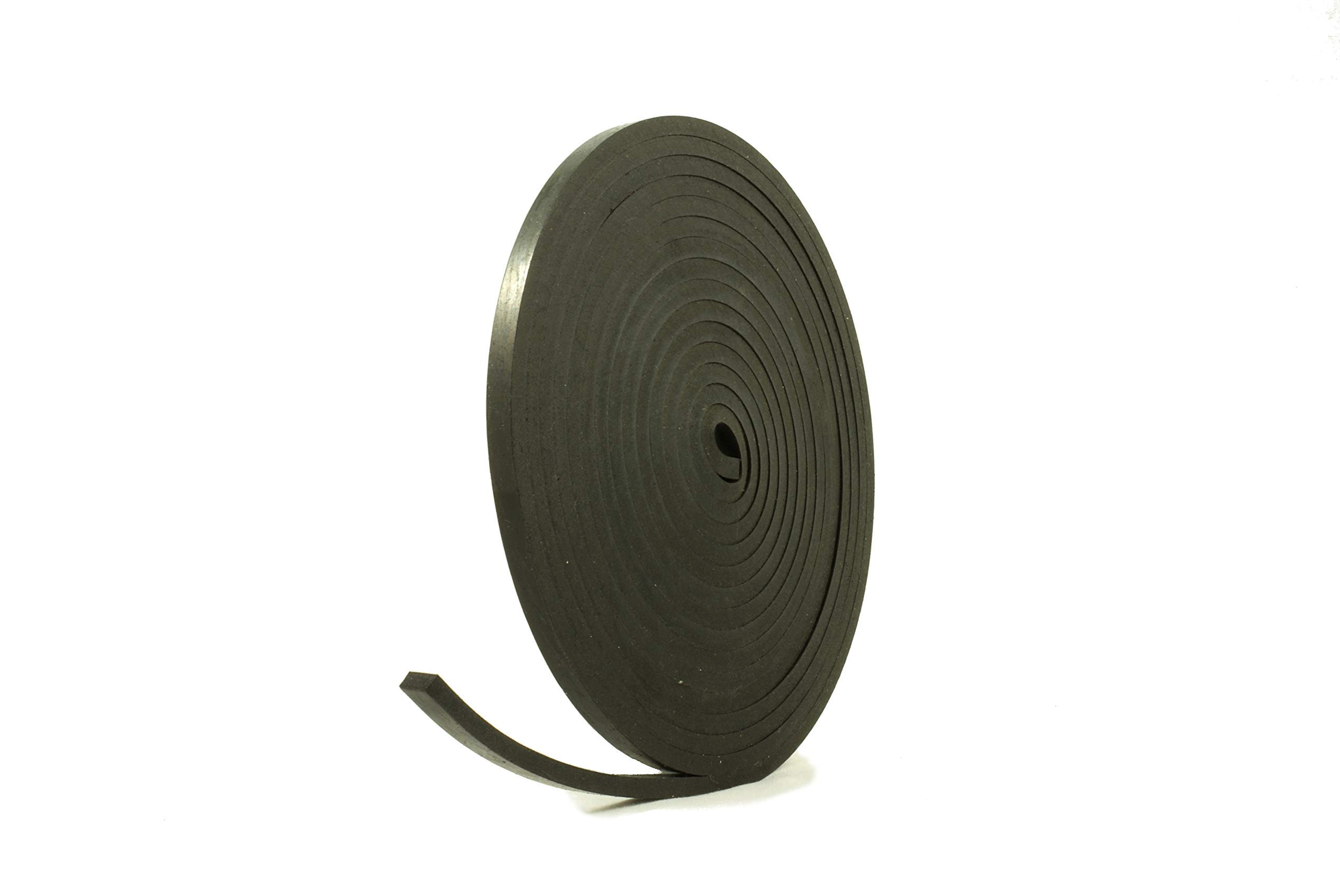 RS® Solid Rubber Strip 10mm Wide x 5mm Thick x 5m Long - SBR Rubber for Sealing, Cushioning, Weather Strip, Anti-Vibration, Anti-Slip, Gaskets & DIY