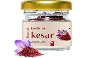 Homeda Saffron Threads, Pure Saffron Spice - Kesar Safron for Cooking, Azafran Para Cocinar Safran Seasoning - Premium Kasmiri Zafran for Tea, Rice, Paella, Golden Milk (1 gram / .035 oz)