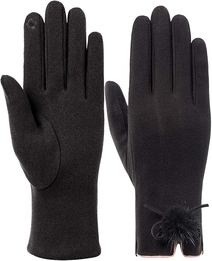 WOLKK Women Waterproof Snow Nonslip Touchscreen Gloves Winter Elegant