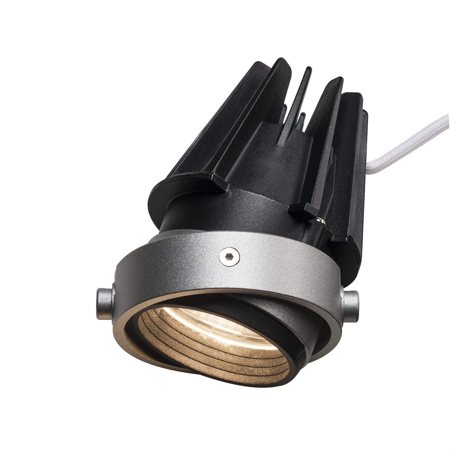 SLV Recessed Ceiling Light AIXLIGHT® PRO 50 LED Module/LED Spotlight, floodlight, Ceiling Light, recessed Light, Indoor Lighting / 3000K 1150lm Grey 50 Degrees