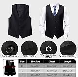Okabay 17PCS 1920s Gatsby Mens Costume Set Vest Hat Crutches Pocket Watch Tie view 2