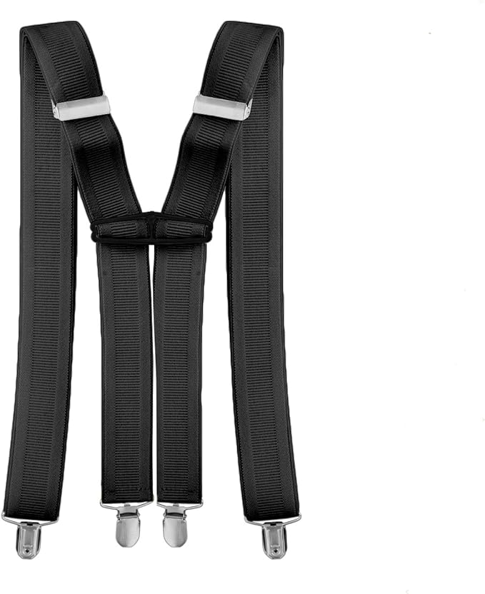 black suspender jeans