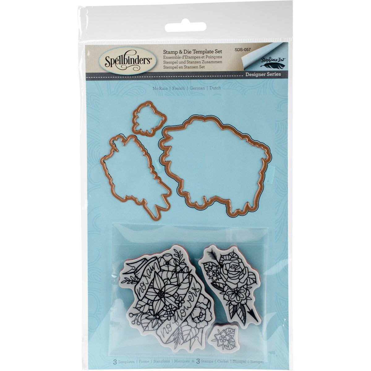 Spellbinders No Rain Stamp and Die Set, Multicoloured