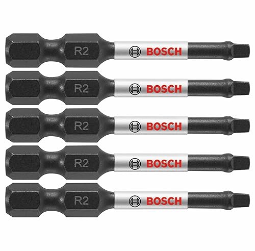 BOSCH ITSQ2205 5-Pack 2 in. Square #2 Impact Tough Screwdriving Power Bits