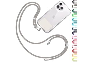 TBOC Cell Phone Lanyard [Grey] - Convenient and Comfortable iPhone Lanyard - Easy to Use Neck Phone Holder [White Ice Patch] - Adjustable Length Phone Strap Crossbody - Fits All Mobile Phones