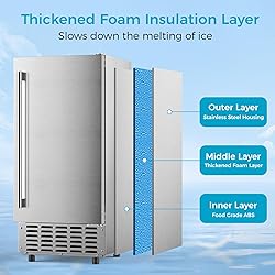 COWSAR Commercial Under Counter Nugget Ice Maker