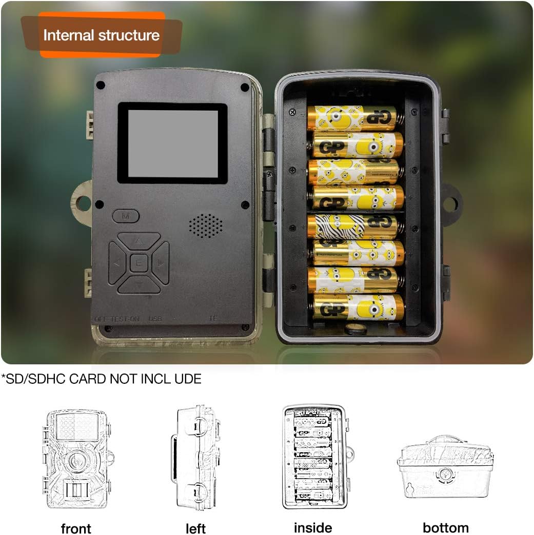 Trail Camera with 12MP and 1080P Hunting Cameras with No-Glow Infrared Night Vision Hunting Camera for Wildlife Monitoring Low Glow and Upgraded Waterproof IP66 for Outdoor Wildlife Watching zoopod: Home Improvement