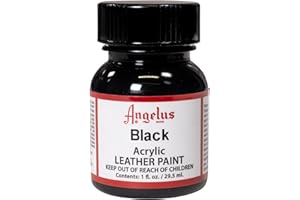 Angelus Acrylic Leather Paint For Shoes, Sneakers, Leather, Canvas, Furniture, and More - 1 Fl Oz, Black