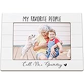 NJKRY Grammy Picture Frames, Grammy Gifts for Grandma, Gifts for Grammys Mothers Day from Grandkids Wooden Photo Frames, My Favorite People Call Me GrammyPicture Photo Frame for Desk Table 4X6 Photos