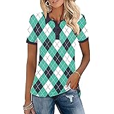 LOMON Womens Golf Polo Shirts Short Sleeve Collared Tops Lightweight Moisture Wicking Tennis Activewear S-XXL