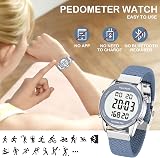 Hearkent Pedometer Watch for Women Non Bluetooth 30M Waterproof Blue view 5