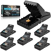 MOUSINATOR Mouse Trap, 6-Pack, Professional Mouse Snap Traps for Indoor and Outdoor Use, Easy to Set, Safe and Reusable Desig