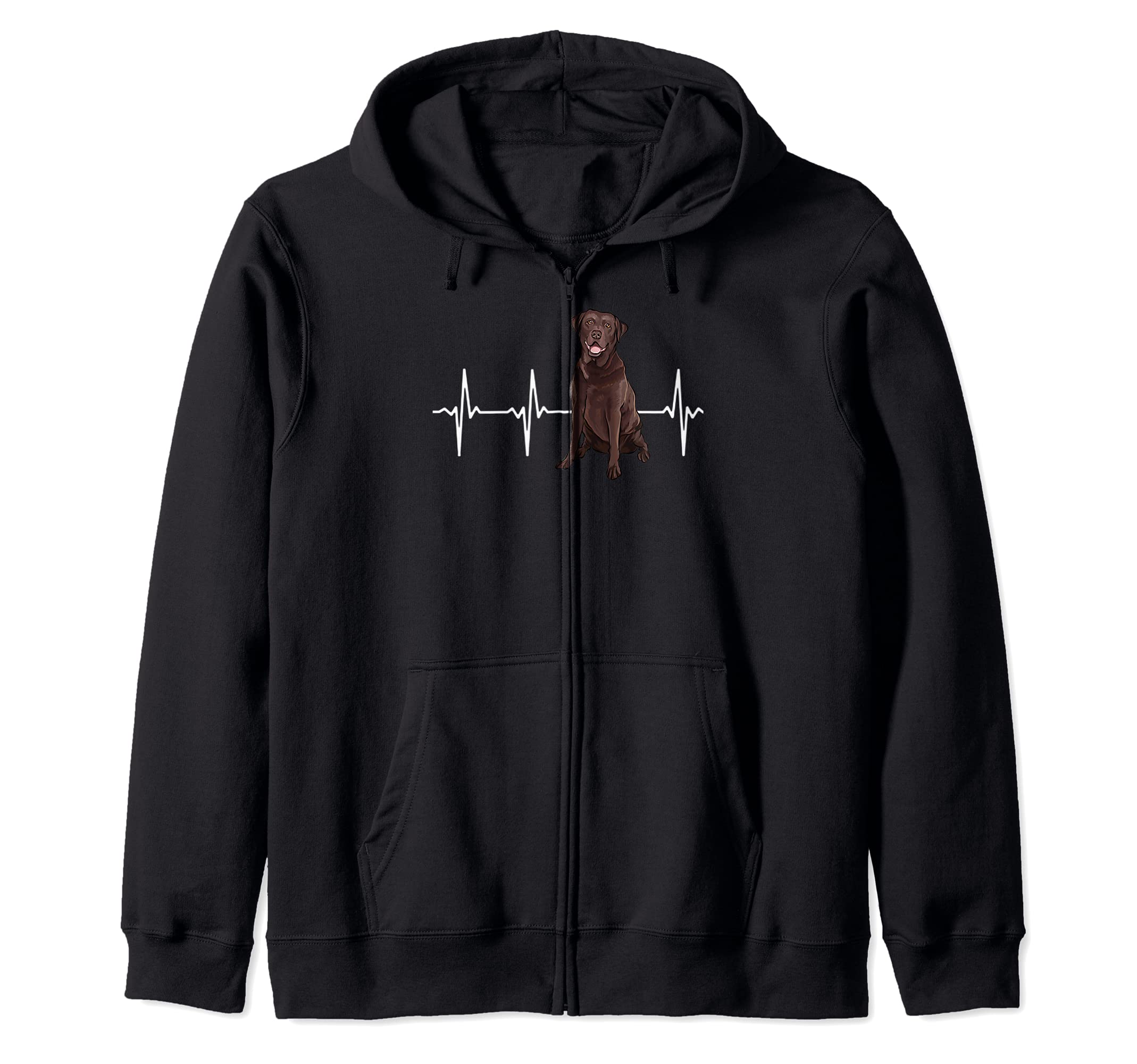 Chesapeake Bay Retriever Heartbeat Dog Lover Zip Hoodie