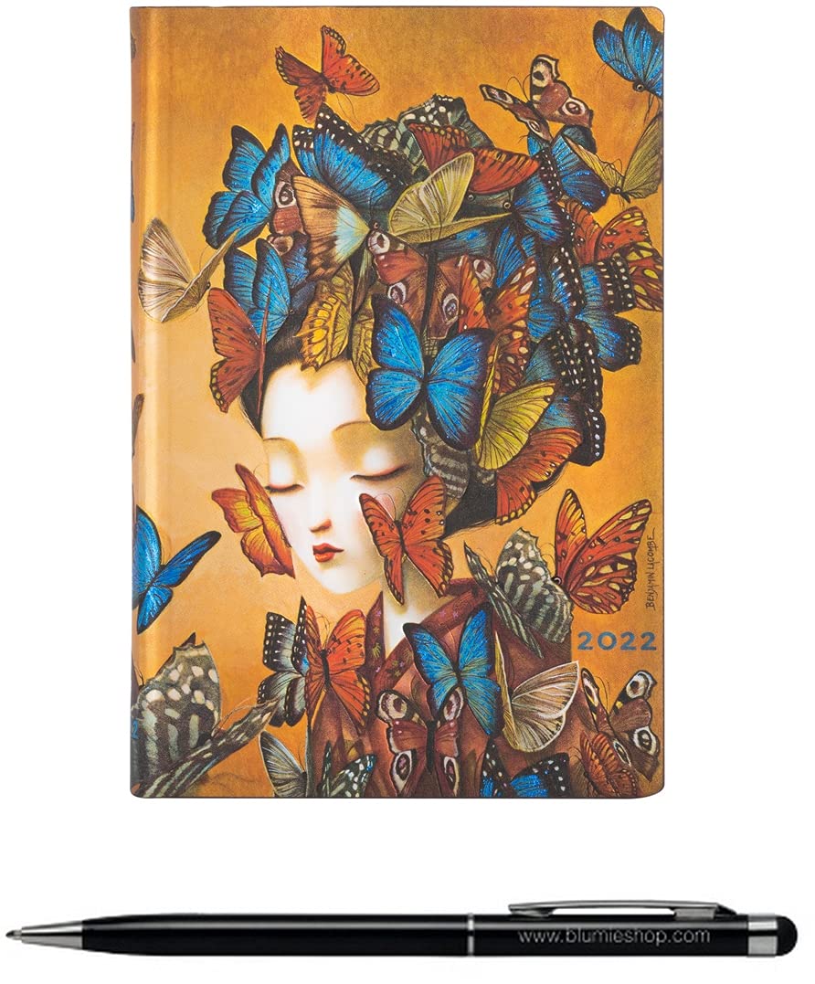 Aureo 2020-1 Week on 2 Pages Mini Horizontal Flexi Diary with 1 Stylus Touch Pen