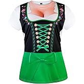 CLOFANWIN Women's Oktoberfest German Bavarian Beer October Festival T-Shirts Outfits
