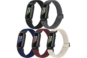 Bcuckood Compatible with Fitbit Inspire 3/Inpsire 2/Inspire/Inpsire HR/Ace 2/Ace 3 Bands, Elastic Adjustable Replacement Wristband Women Men Kids Stretchy Soft Sport Nylon Loop Straps