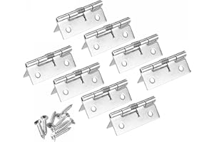 uxcell Spring Loaded Hinges, 2" 304 Stainless Steel Self Closing Hinge for Cabinet 8pcs