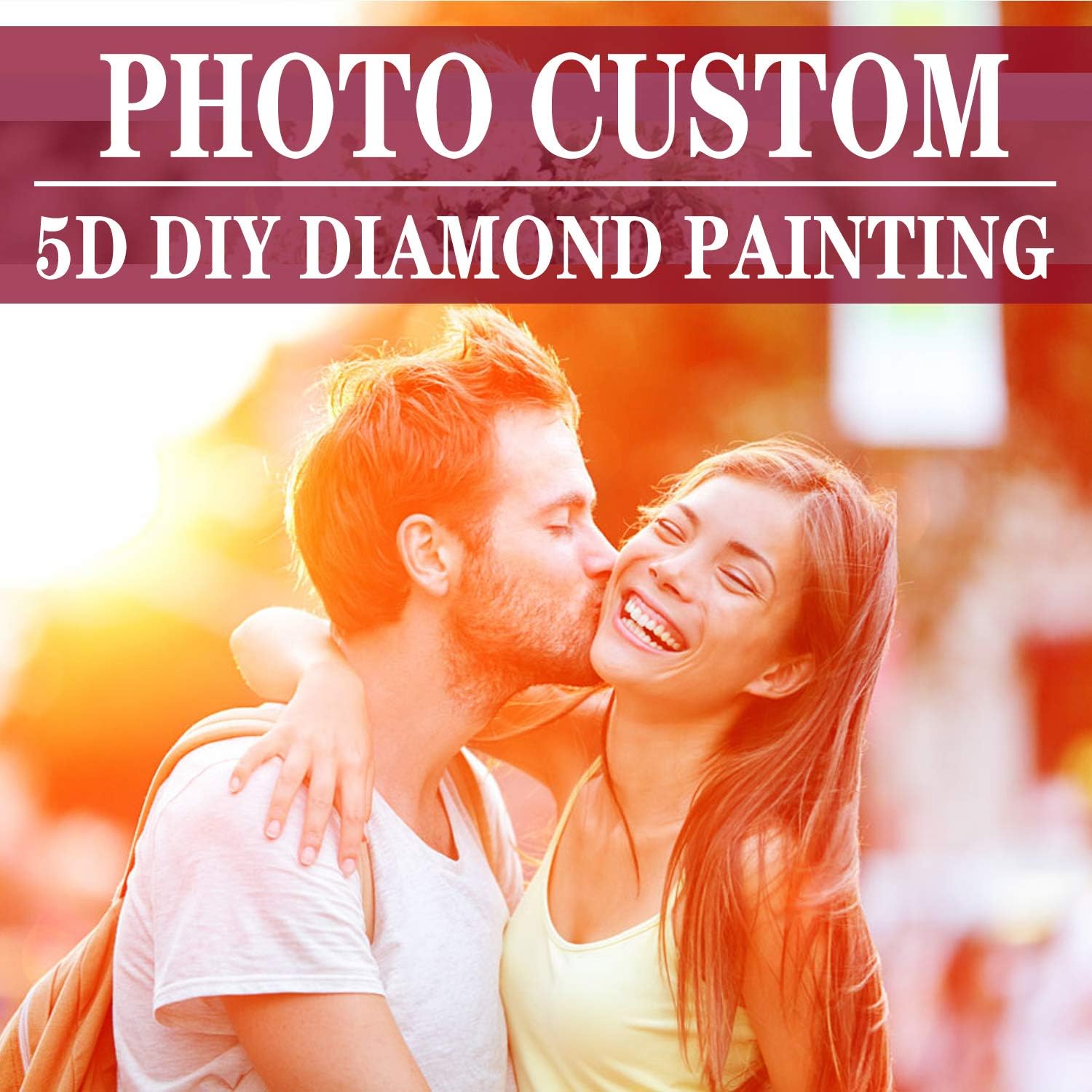 Custom Diamond Painting Full Drill Kits for Adults/Private Custom Your Own Personalized Picture/Birthday Gift Home Wall Decor(Round Diamond 11.8×11.8 inches)