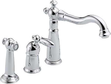 Delta Faucet Victorian Single Handle Kitchen Sink Faucet With Side
