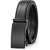 KUULIMEE Men's Belt, Ratchet Dress Casual Belt with Adjustable Automatic Buckle Trim to Fit