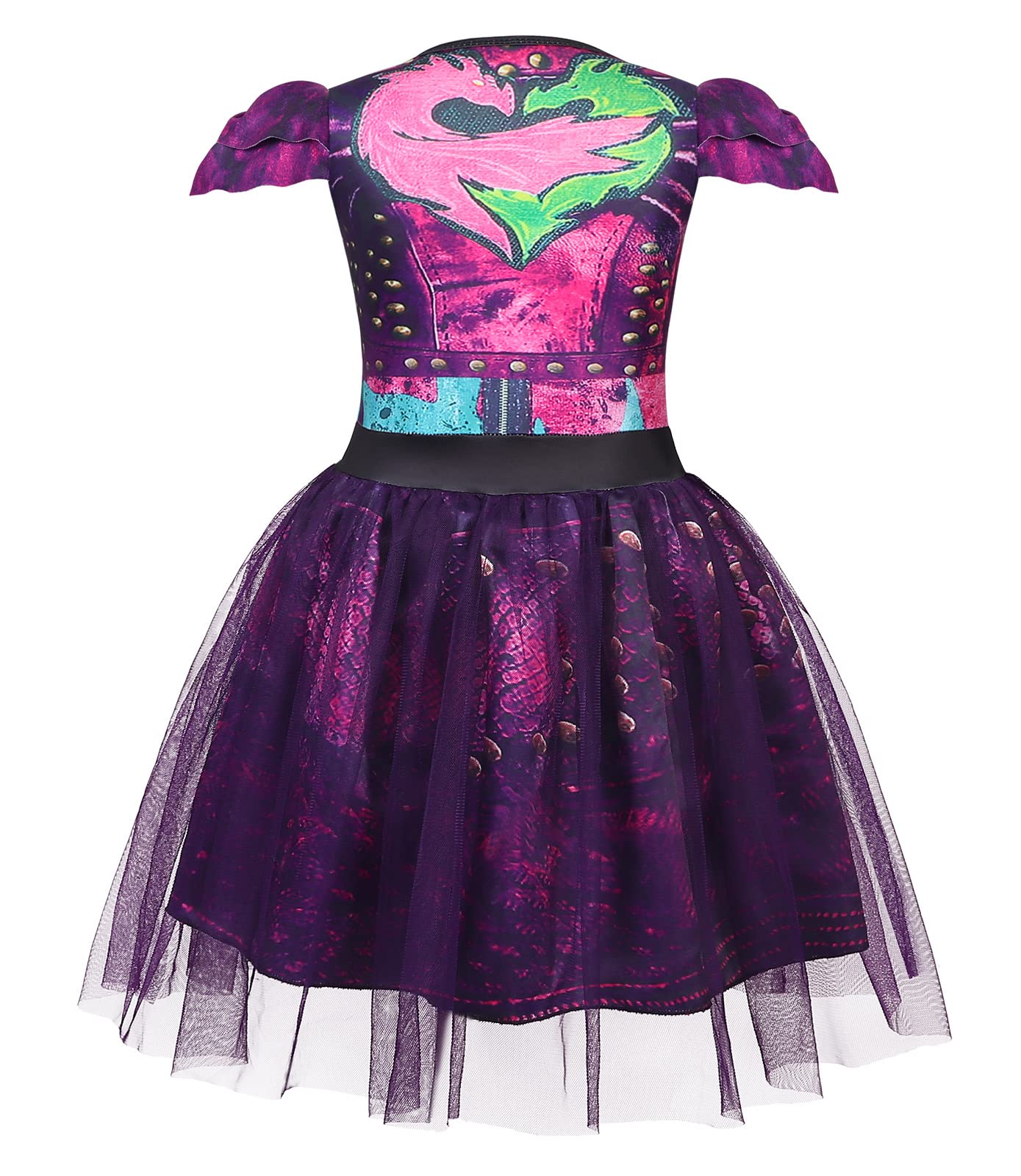 WonderBabe Girls Costumes Princess Birthday Party Dress Popular Musical Cosplay Halloween Outfits with Wig